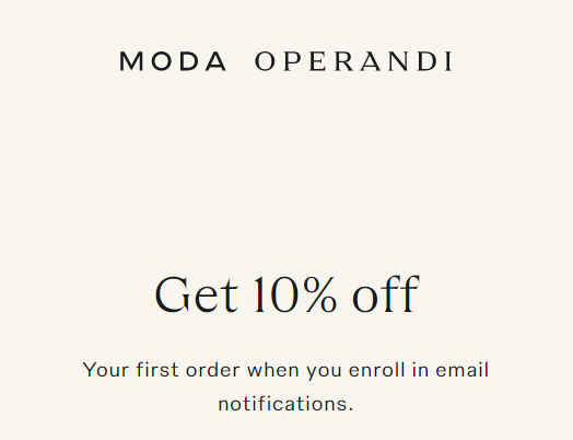 Moda Operandi kuponger